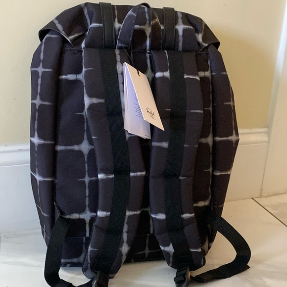 New HERSCHEL SUPPLY CO. Little America Wtags black/white Tie Dye Check ⭐⭐️⭐️⭐️⭐️ - Picture 4 of 17